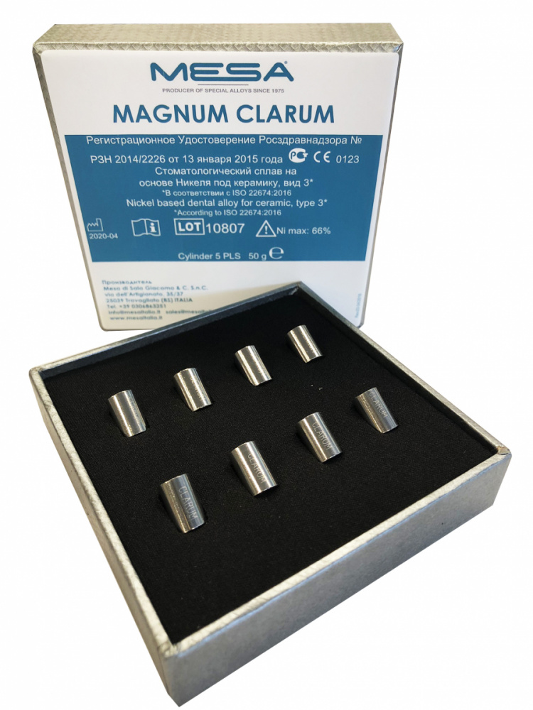 Сплав Mesa Magnum Clarum никель-хромовый для керамики, Ni (63%), Cr (25%), Mo (9%) 1 кг,без бериллия